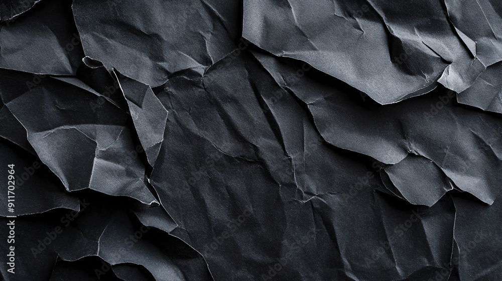 texture of folded black toner paper and cool poster overlay