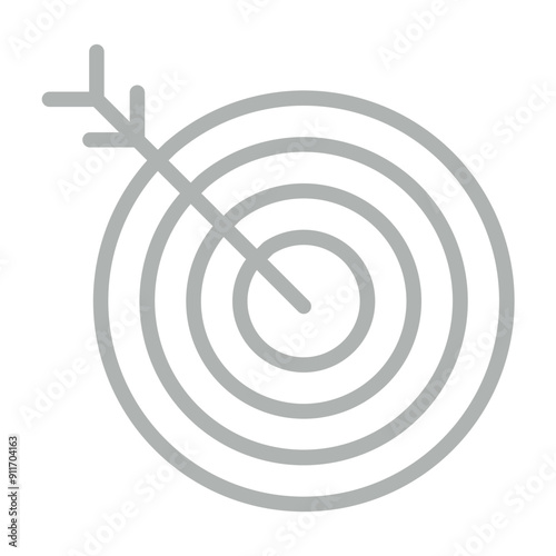 Target Vector Line Grey Icon Design