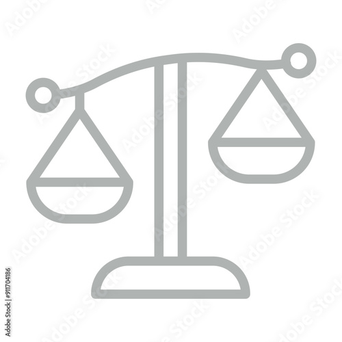 Unfair Vector Line Grey Icon Design