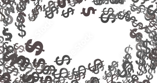 dollar symbol, 3d render il...