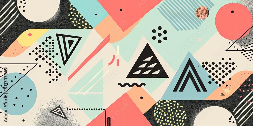 Geometric shapes in vibrant colors. Geometric shapes in vibrant colors.