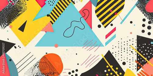 Abstract geometric pattern with bright colors.