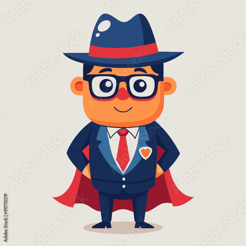 Mascot for a consultancy company superhero art vector