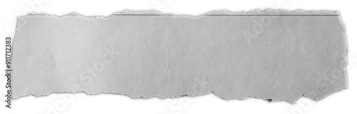 Torn paper piece on white