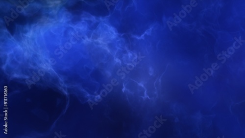 A blue space background with stars and a galaxy	
