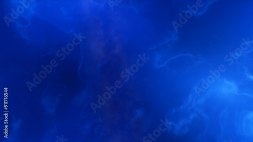 A blue space background with stars and a galaxy