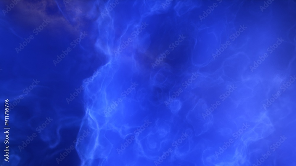 A blue space background with stars and a galaxy