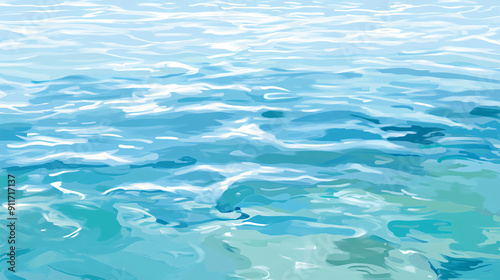 Background illustration of clear blue water surface on a summer day