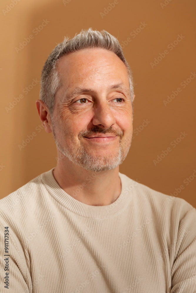 smiling man studio portrait