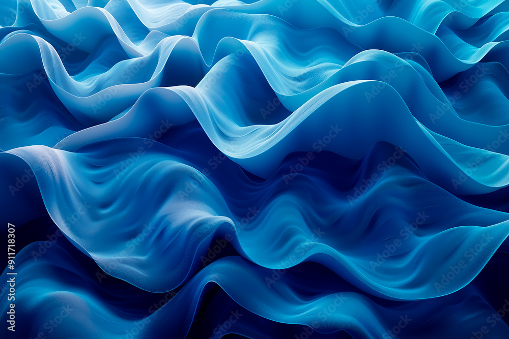 Obraz premium Abstract blue background with waves.
