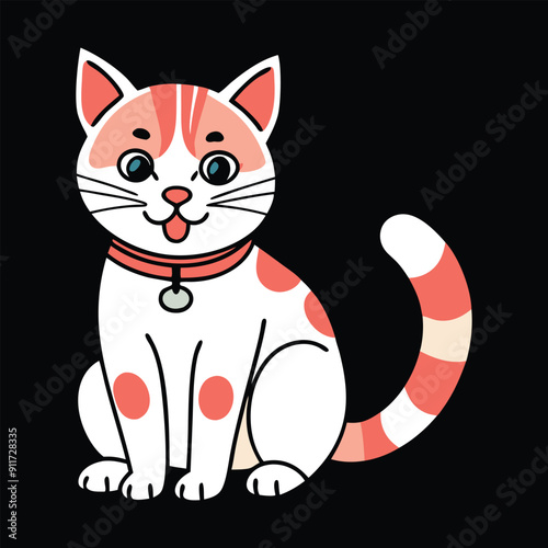 A cat looking forward