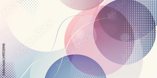 Wallpaper Mural Abstract geometric background with overlapping circles. Torontodigital.ca