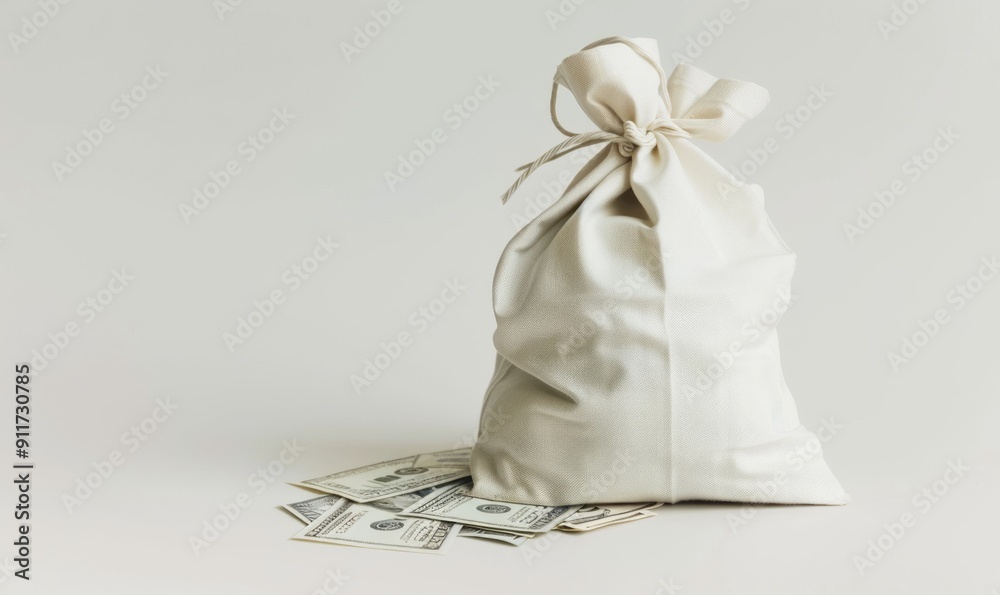 Money bag white background simplicity clothing Money bag white background simplicity clothing