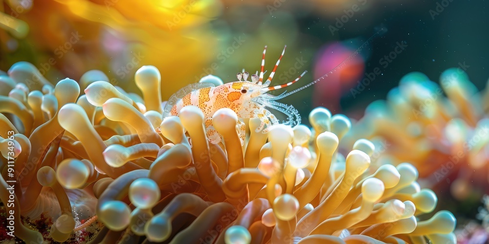 Venus Anemone Shrimp on anemone reef Venus Anemone Shrimp on anemone reef