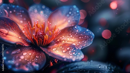 a close up of a  purpel and light pink flower. 