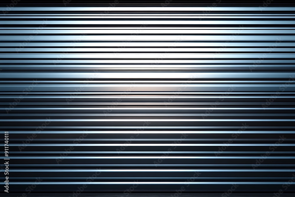 Seamless pattern of shiny metallic corrugated industrial roller shutter door with bright reflections Seamless pattern of shiny metallic corrugated industrial roller shutter door with bright reflections
