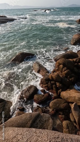 praia das conchas em governador celso ramos, santa catarina photo