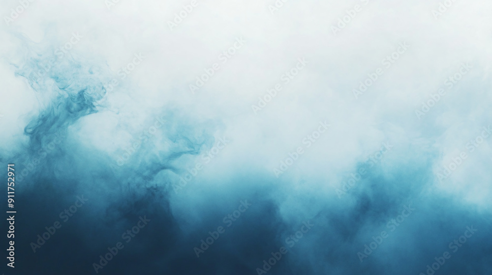 Fototapeta premium A blurred gradient background transitioning from white to blue, embodying a tranquil and creative concept.