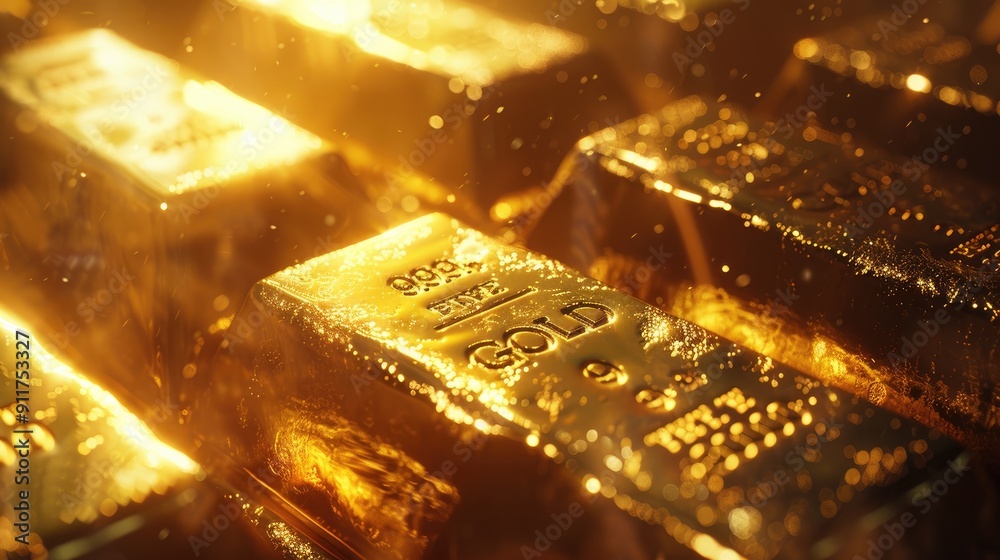 Gold bullion concept about gold value, success and financial. Gold bullion concept about gold value, success and financial.