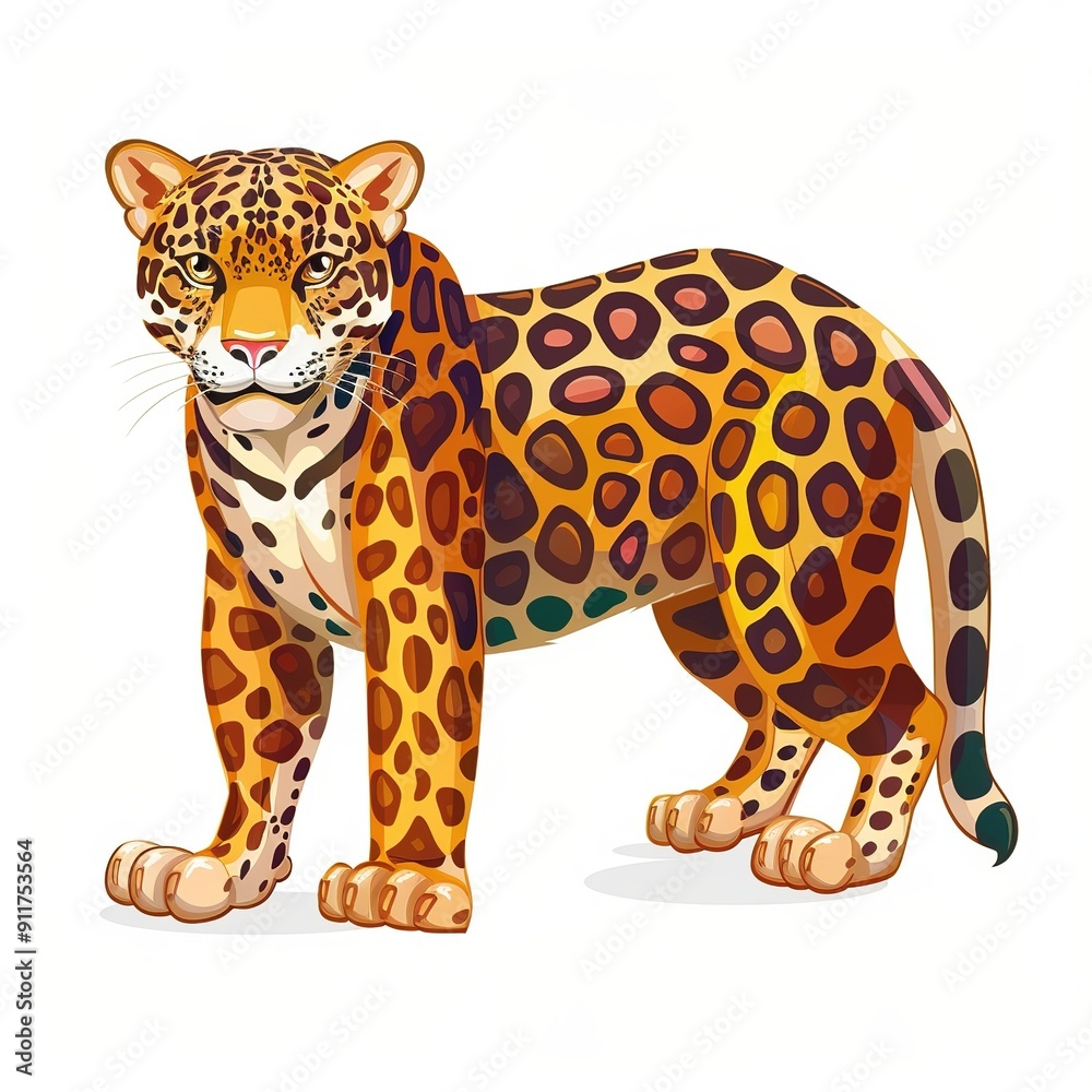 Jaguar Sustainable animal fashion cartoon isolated whitebackground 16:9 Jaguar Sustainable animal fashion cartoon isolated whitebackground 16:9