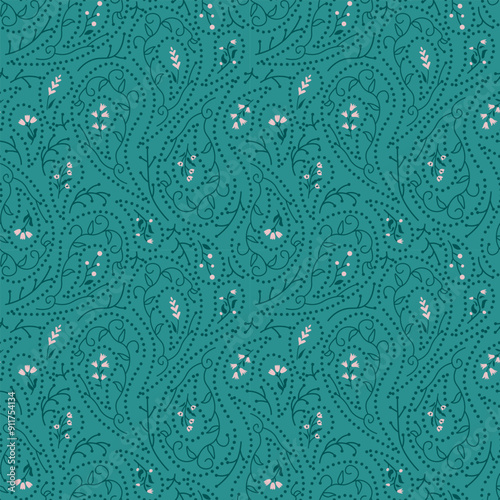Seamless paisley vector pattern