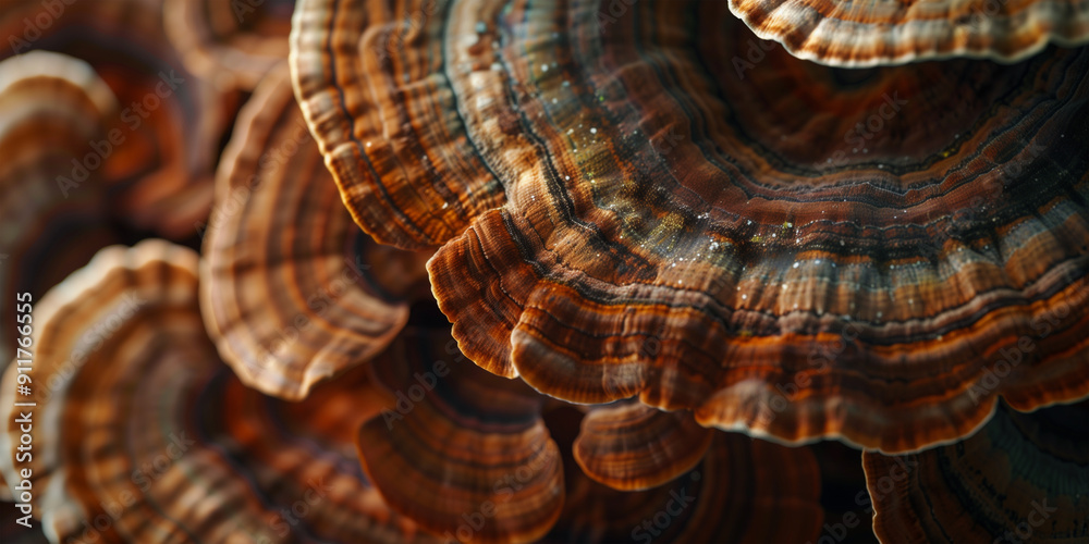 Ganoderma Lucidum or Jamur Ling Zhi,Close up photo Ganoderma Lucidum or Jamur Ling Zhi,Close up photo