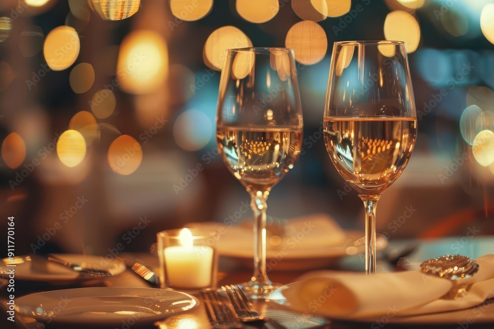 intimate candlelit dinner scene couple gazing lovingly at each other soft focus background of elegant restaurant warm golden glow wine glasses clinking intimate candlelit dinner scene couple gazing lovingly at each other soft focus background of elegant restaurant warm golden glow wine glasses clinking