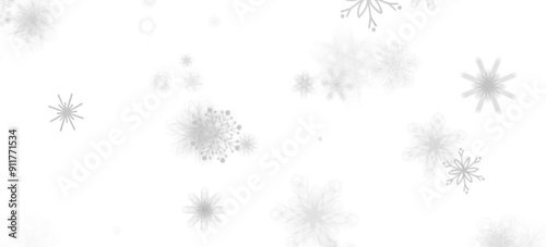 Magical Snow Cascade: Mind-Blowing 3D Illustration of Falling Christmas Snowflakes