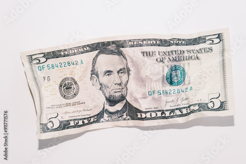 Five Dollar Bill Paper Money  photo