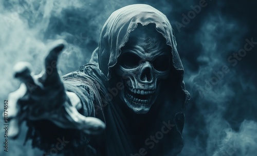 Grim Reaper Reaching Out, Death and the Inevitability of Mortality