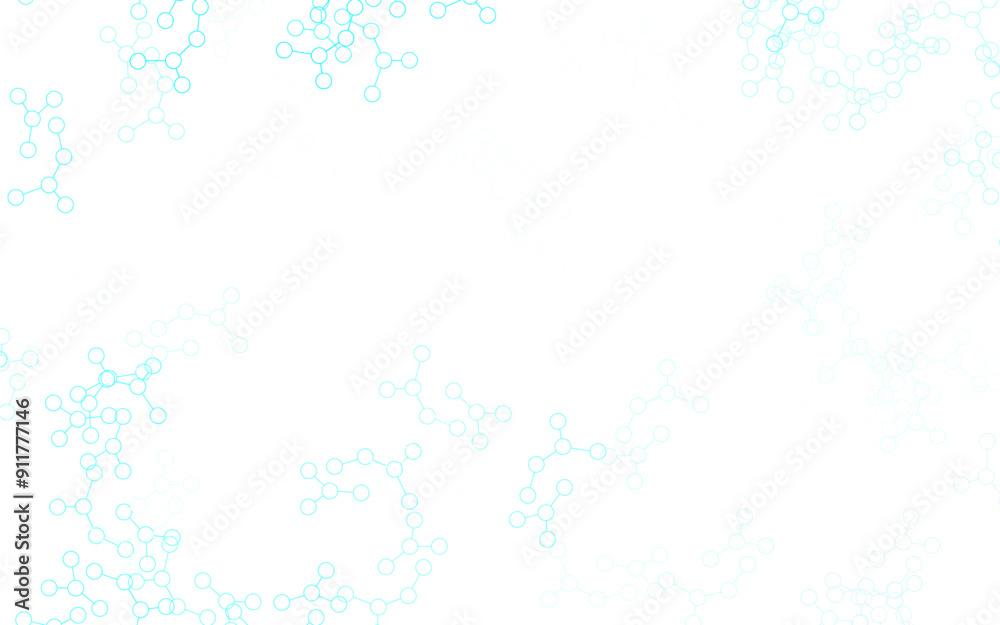 Fototapeta premium Light Blue, Green vector pattern with artificial intelligence network.