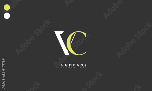  VC Alphabet letters Initials Monogram logo CV, V and C
