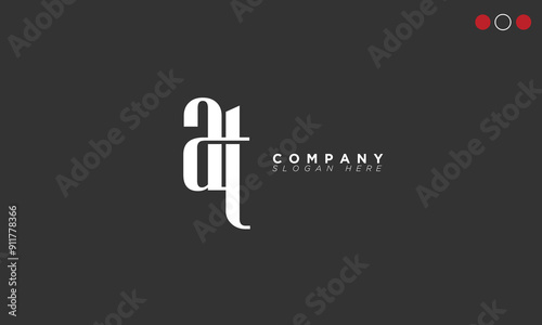  AT Alphabet letters Initials Monogram logo TA, A and T