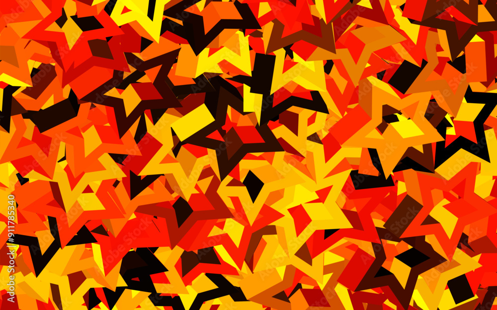 Dark Orange vector pattern with polygonal style. Dark Orange vector pattern with polygonal style.