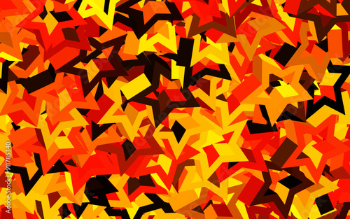 Dark Orange vector pattern with polygonal style.