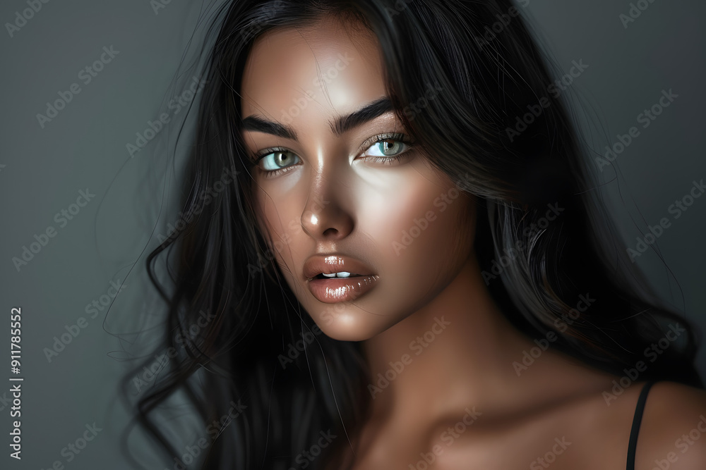 Luxurious healthy hair, brunette girl. Beauty woman. Luxurious healthy hair, brunette girl. Beauty woman.