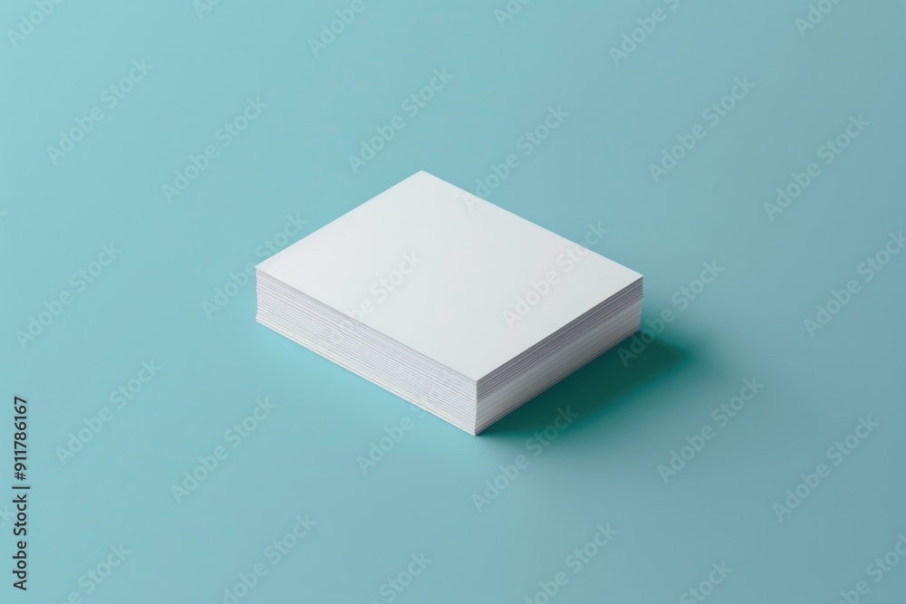 A stack of white business cards on a blue background, great for presentations or marketing materials A stack of white business cards on a blue background, great for presentations or marketing materials