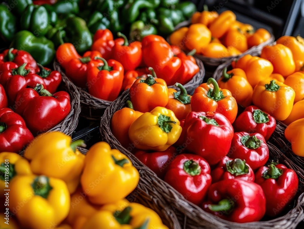 Fresh produce, vibrant colors, fresh ingredients, close-up, inviting Fresh produce, vibrant colors, fresh ingredients, close-up, inviting