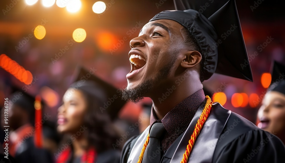Graduation ceremony, vibrant colors, joyful scenes, dynamic action, inviting Graduation ceremony, vibrant colors, joyful scenes, dynamic action, inviting