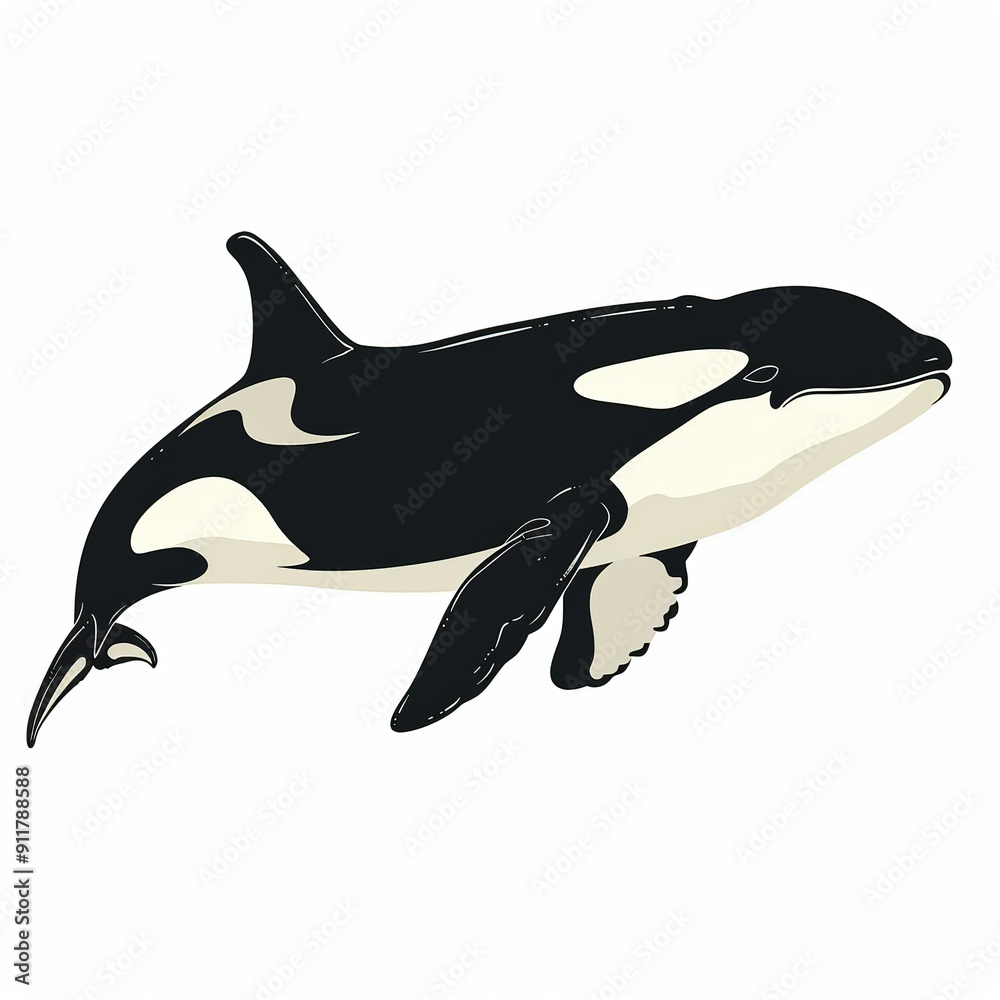Orcas Scandinavian Minimalism animal fashion cartoon isolated whitebackground 16:9 Orcas Scandinavian Minimalism animal fashion cartoon isolated whitebackground 16:9