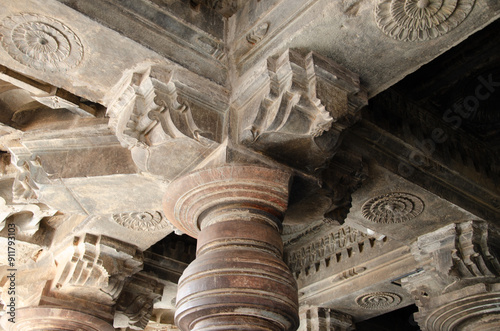 Part of the Harihareshwara temple in Harihar, India photo