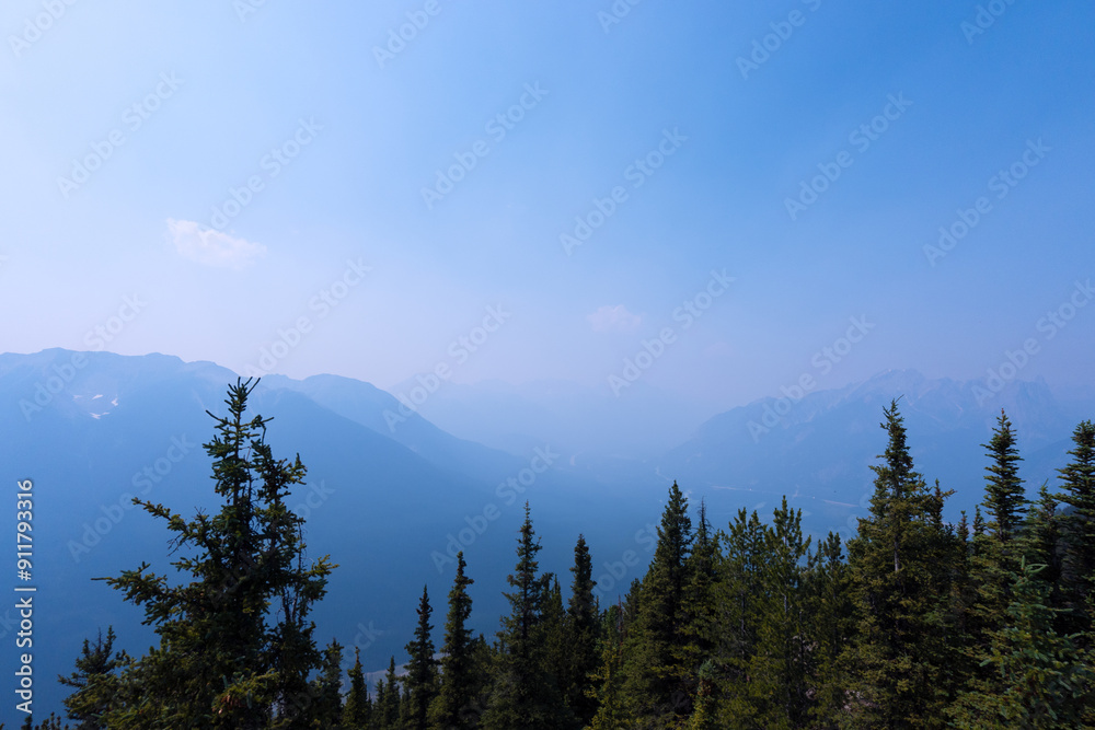 Obraz premium Sulphur Mountain Summit, Banff National Park, Alberta, Canada, July 2024