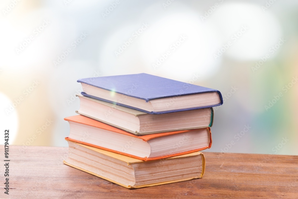 Beautiful classic reading books on the desk Beautiful classic reading books on the desk