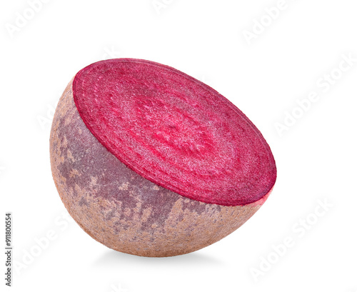 Beetroot slices isolated on white background
