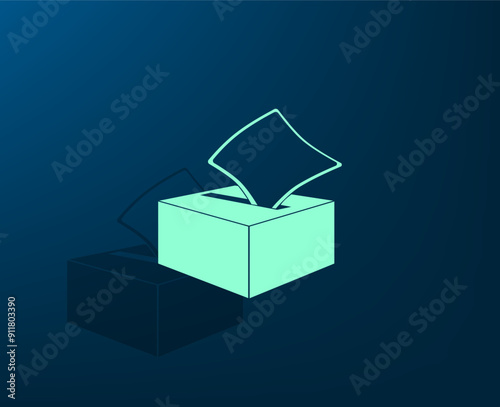 Vector dark color icon with shadow on blue background