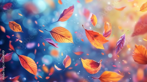 nature therapy, soothing nature image with vibrant leaves rustling in the breeze, evoking the calming benefits of nature therapy for the mind and soul