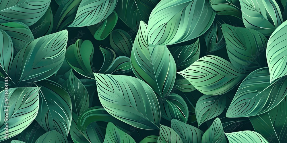 Close up of textured green leaves. Close up of textured green leaves.