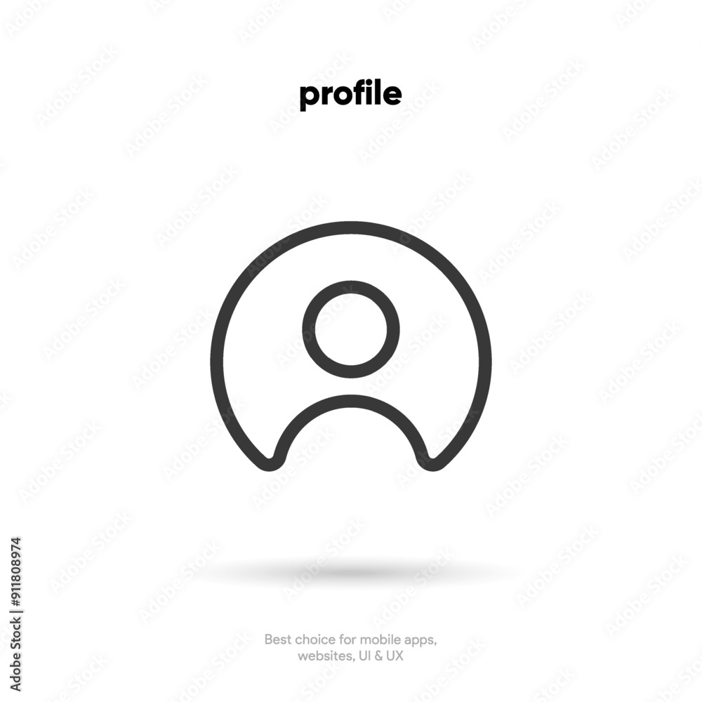 Obraz premium Profile picture icon human symbol. Man and women sign. People, person, user profile avatar icon emblem symbol pictogram. Contact icon with white background for UI UX, mobile app, social media, website