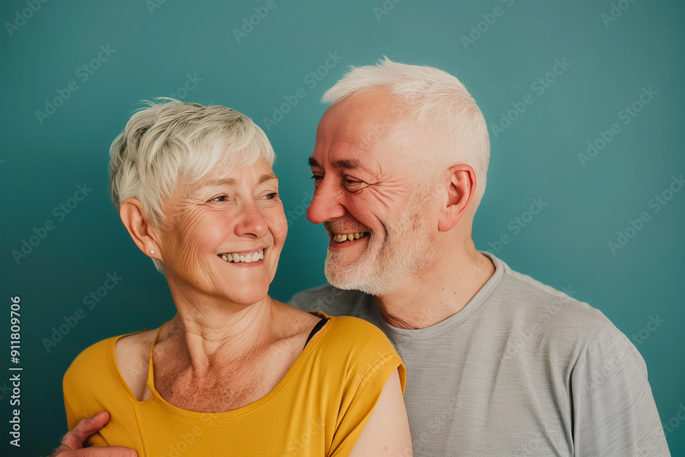 An elderly couple hugging and smiling, outdoor portrait, affection and love. An elderly couple hugging and smiling, outdoor portrait, affection and love.