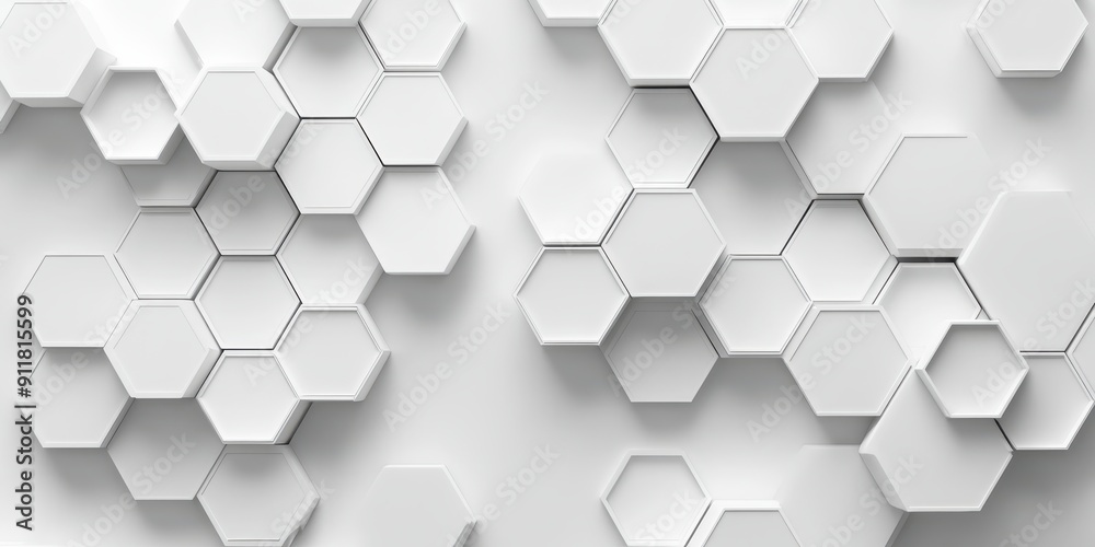 3d rendering of white abstract background with hexagon pattern on light grey backdrop, minimalist design for technology or science themes. 3d rendering of white abstract background with hexagon pattern on light grey backdrop, minimalist design for technology or science themes.